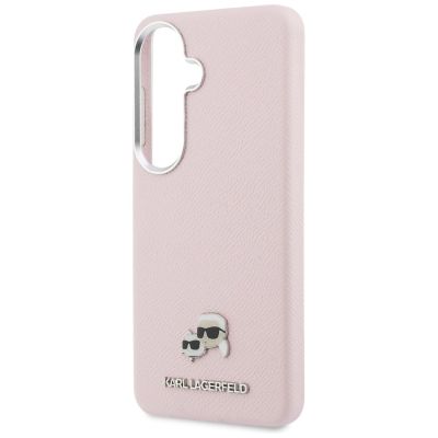 6. Etui Karl Lagerfeld Saffiano KC Metal Logo MagSafe na Samsung Galaxy S26 - różowe