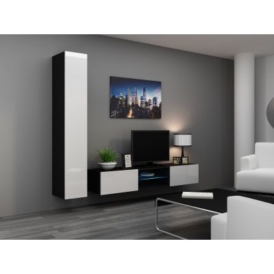 12. Witryna VIGO pełna'180' 180/40/30 czarny/biały poł