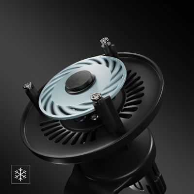 7. Uchwyt magnetyczny SBS z ładowarką bezprzewodową Qi2.2 25W z chłodzeniem aktywnym - czarny