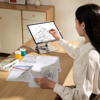 18. Podstawka pod laptopa, tablet Wozinsky WRS-CPY84SS aluminiowa + Gratis! podstawka do smartfona - srebrna