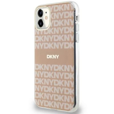 2. Etui DKNY IML Mono & Stripe MagSafe na iPhone 11 / Xr - różowe