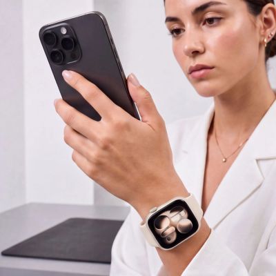 4. Pasek Tech-Protect Silicone na Apple Watch 44 / 45 / 46 / 49 mm - beżowy