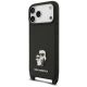 3. Etui Karl Lagerfeld Saffiano Karl&Choupette Metal Pin CBDY Strap na iPhone 18 Pro Max / 17 Pro Max - czarne