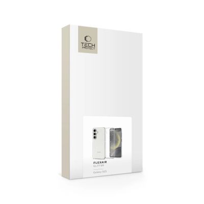6. Etui Tech-Protect FlexAir na Samsung Galaxy S25 - przezroczysto-brokatowe