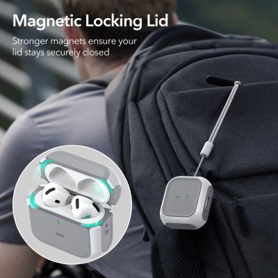2. Etui ESR Orbit Halolock MagSafe na Apple AirPods 4 - białe
