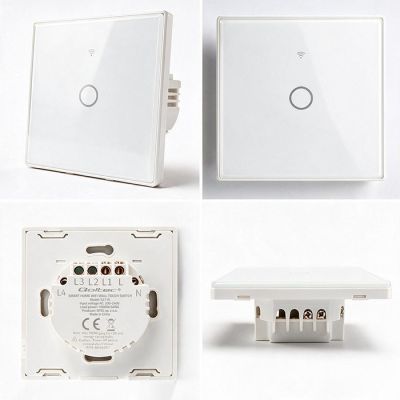5. QOLTEC WŁĄCZNIK/WYŁĄCZNIK ŚWIATŁA | DOTYKOWY 1-KANAŁOWY | WI-FI | TIMER | TUYA | BIAŁY