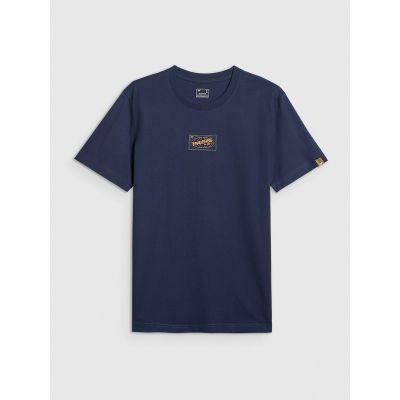 8. T-shirt regular z nadrukiem męski 4F 4FRAW25TTSHM3377-31S