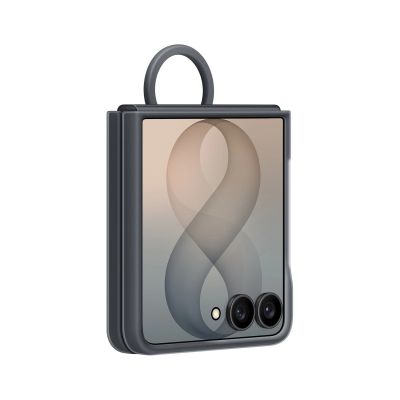 5. EF-EF776CBE Samsung Silicone Magnetic Cover with Ring for Galaxy Z Flip 8 Black