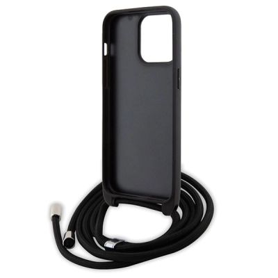 6. Etui Karl Lagerfeld Crossbody Saffiano Monogram Metal Pin Karl & Choupette na iPhone 15 Pro Max - czarne