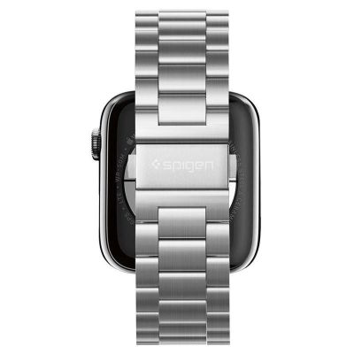7. Pasek Spigen Modern Fit Band na Apple Watch 4/5/6/7/8/9/SE/ Ultra (42/44/45/49 mm) - srebrny