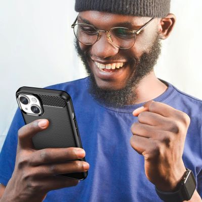 7. Carbon Case etui iPhone 14 Plus elastyczny żelowy pokrowiec na tył plecki czarny