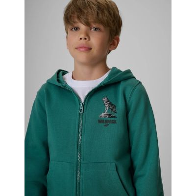 3. Bluza dresowa regular z kapturem chłopięca 4F 4FJKAW26TSWSM3153-46S