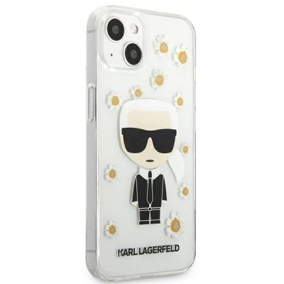 4. Etui Karl Lagerfeld Flower Ikonik Karl na iPhone 13 mini - przezroczyste