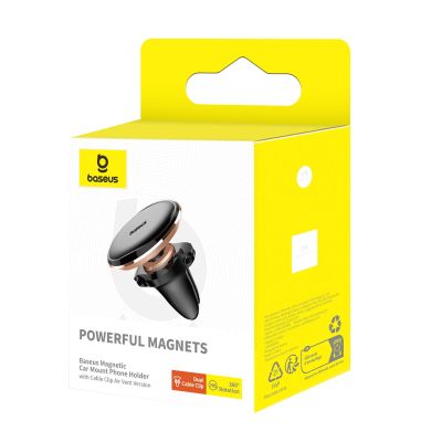 8. Uchwyt samochodowy Baseus C40141201G13-00 magnetyczny na kratkę nawiewu - czarno-złoty