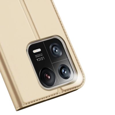 3. Dux Ducis Skin Pro etui Xiaomi 13 Pro pokrowiec z klapką portfel na kartę podstawka złote