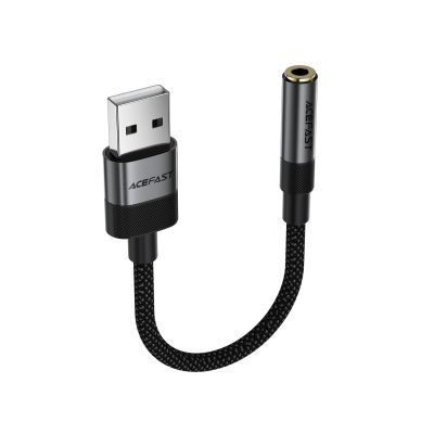 4. Adapter Acefast J13 USB-A do mini jack 3.5 mm - czarny