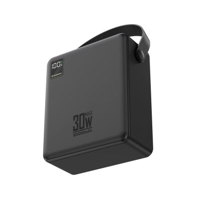 3. Powerbank Wozinsky W8-B 100000mAh 30W 2xUSB-A i 2xUSB-C  z latarką - czarny
