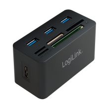 LogiLink CR0042 stacja dokująca Przewodowa USB 3.2 Gen 1 (3.1 Gen 1) Type-A Czarny