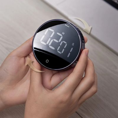 11. Baseus Heyo obrotowy minutnik czasomierz elektroniczny timer czarny (ACDJS-01)