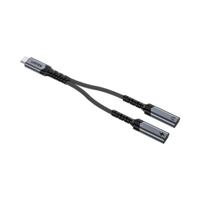 5. UNITEK ADAPTER AUDIO I ŁADOWANIA PD 2XUSB-C 15CM