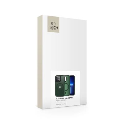 5. Etui Tech-Protect MagMat MagSafe na iPhone 13 Pro - zielony mat