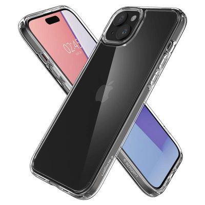 11. Etui Spigen Crystal Hybrid na iPhone 15 Plus - przezroczyste