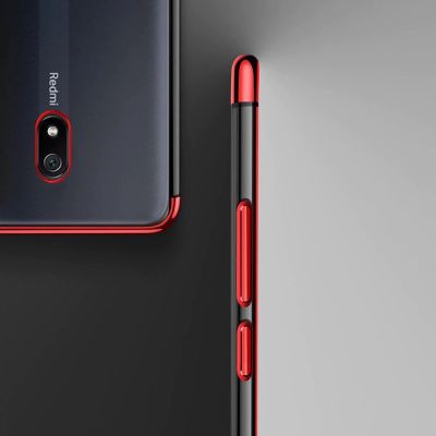 3. Clear Color case żelowy pokrowiec etui z metaliczną ramką Xiaomi Redmi 8A niebieski