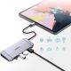 6. Choetech 9w1 wielofunkcyjny HUB USB Typ C - 3x USB 3.2 Gen 1 / czytnik kart SD i TF / HDMI 4K 30Hz / VGA Full HD 60Hz / USB Typ C / RJ45 szary (HUB-M15 gray)