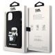 8. Etui Karl Lagerfeld Saffiano Karl & Choupette na iPhone 13 / 14 / 15 - czarne