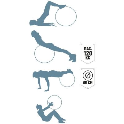 9. PIŁKA FITNESS 65CM UMBRO NIEBIESKA