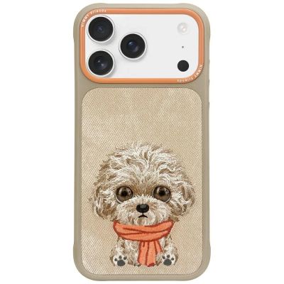 Etui Nimmy Big Eyed Pet 2.0 Dog do iPhone 17 Pro Max - beżowe
