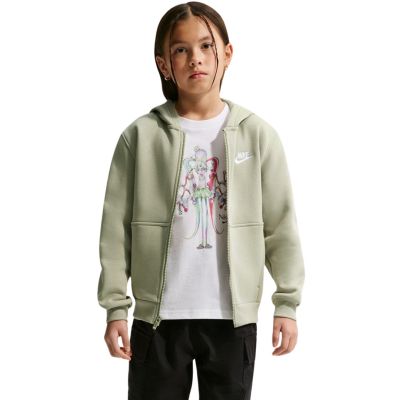 Bluza dla dzieci Nike Sportswear Club Fleece jasnozielona FD3004 304   L