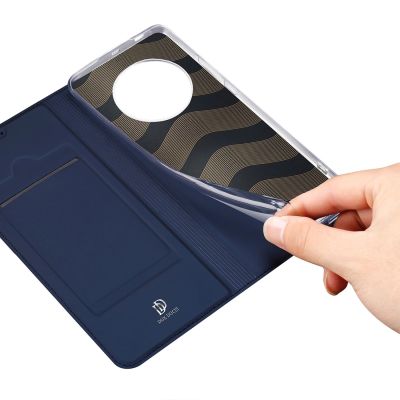8. Dux Ducis Skin Pro etui do Honor Magic5 pokrowiec z klapką portfel na kartę podstawka niebieskie