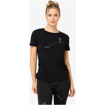 3. Koszulka z krótkim rękawem damska SUPER.NATURAL W BERGGLÜCK TEE czarna
