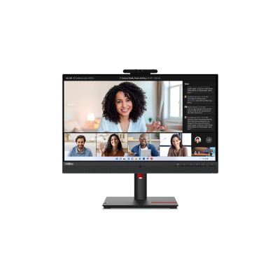 Lenovo Monitor ThinkVision 23.8" T24mv-30 16:9 Panel IPS 1920 x 1080  Lift USB Hub Daisy Chain Ethernet RJ45 Camera & Speakers DP HDMI
