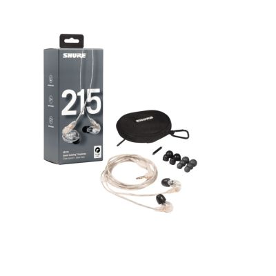 3. Shure SE215-CL-EFS - Słuchawki douszne, odłączany kabel, przezroczyste