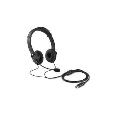 8. Kensington K33065WW słuchawki/zestaw słuchawkowy Przewodowa Opaska na głowę Biuro/centrum telefoniczne USB Typu-A Czarny