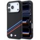 Etui BMW M Quadrille Kevlar Print Tricolor Lines & Metal Logo MagSafe na iPhone 18 Pro / 17 Pro - czarne