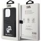 8. Etui Karl Lagerfeld Saffiano Cardslot Karl&Choupette Metal Pin do iPhone 15 Pro - czarne