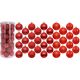35. BOMBKA DEKORACYJNA PLASTIKOWA 6CM SET 35 SZT CZERWONA