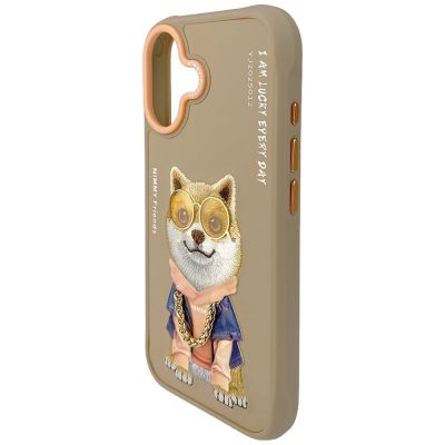 4. Etui Nimmy Glasses Cool nag na iPhone 17 - beżowe