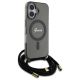 3. Etui Guess Crossbody Cord Script MagSafe na iPhone 16 - czarne