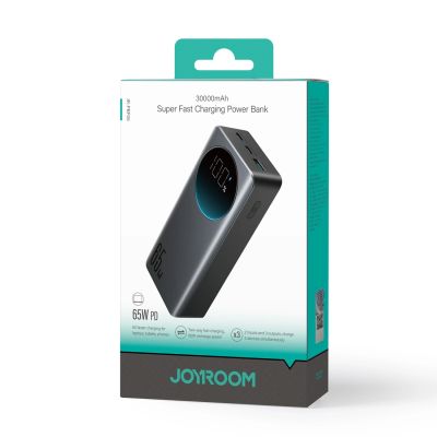 7. Powerbank Joyroom JR-PBF05 Pro 30000mAh 65W z wyświetlaczem cyfrowym 2x USB-C 1x USB-A - czarny