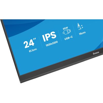 13. iiyama ProLite XB2495WSC-B1 monitor komputerowy 61,2 cm (24.1") 1920 x 1200 px WUXGA LED Czarny