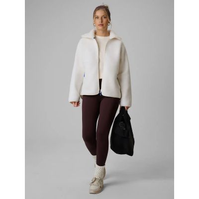 4. Polar sherpa loose ze stójką damski 4F 4FWAW26TFLEF463-11S