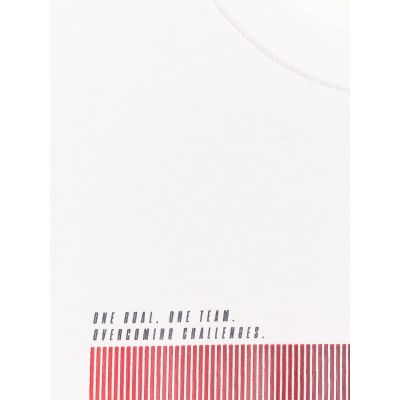 7. T-shirt regular z nadrukiem męski 4F 4FRAW25TTSHM3224-10S