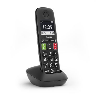 Gigaset E290HX Telefon analogowy/DECT Nazwa i identyfikacja dzwoniącego Czarny