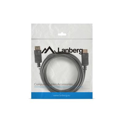 Kabel Lanberg CA-DPDP-10CC-0030-BK (DisplayPort M - DisplayPort M; 3m; kolor czarny)
