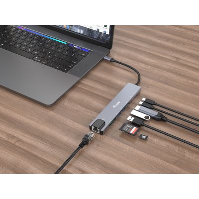 3. Adapter USB Equip 133497 USB Type-C Czarny, Szary