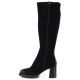 3. Kozaki damskie zamszowe na obcasie czarne Potocki SZ12849